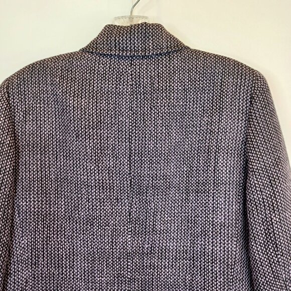 Doncaster Womens Sz 6 Silk Wool Purple Business Jacket Zip Front Pockets Career - Picture 10 of 13